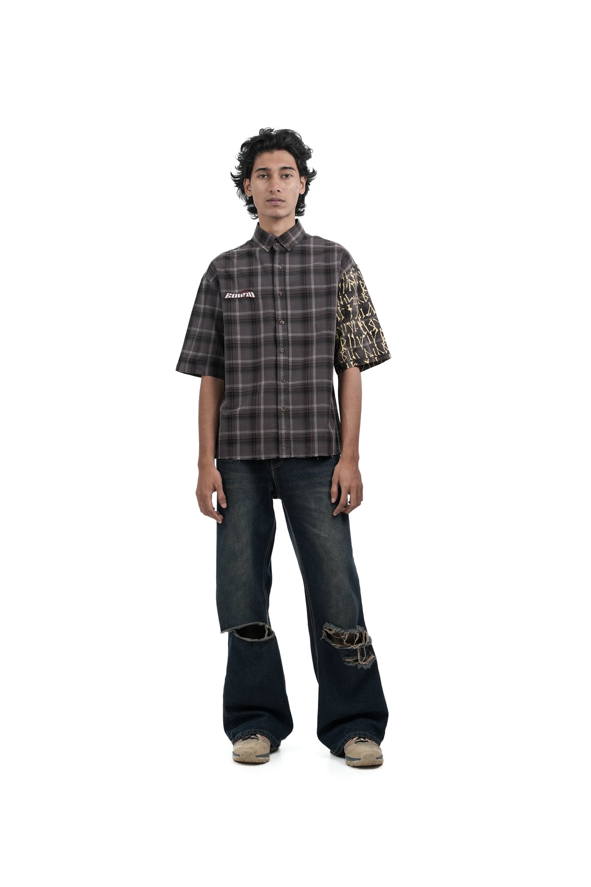 PORTSIDE 13 – Charcoal Cotton Oversized Shirt