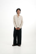 Light Beige Irish Linen-blend Shirt