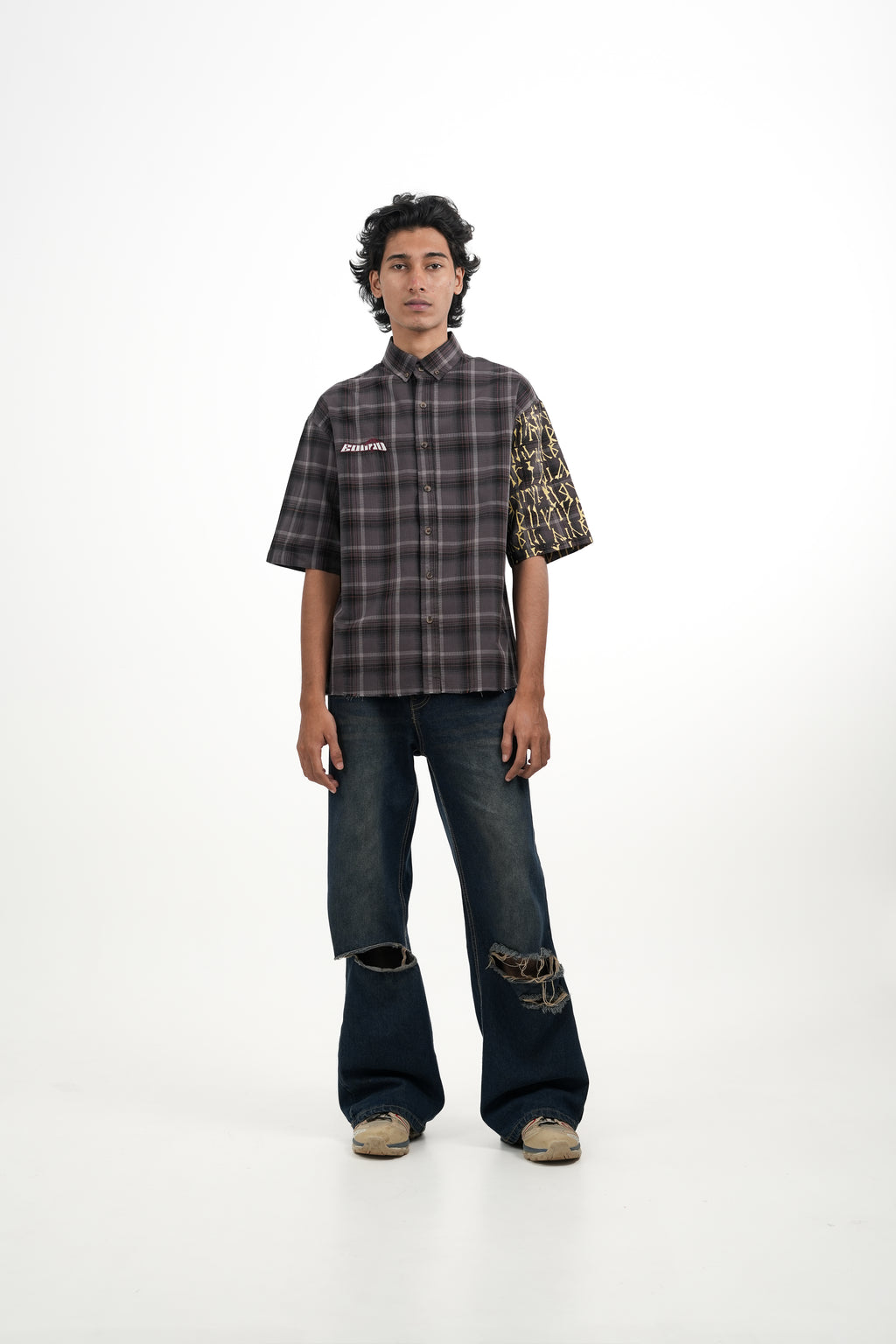 PORTSIDE 13 – Charcoal Cotton Oversized Shirt