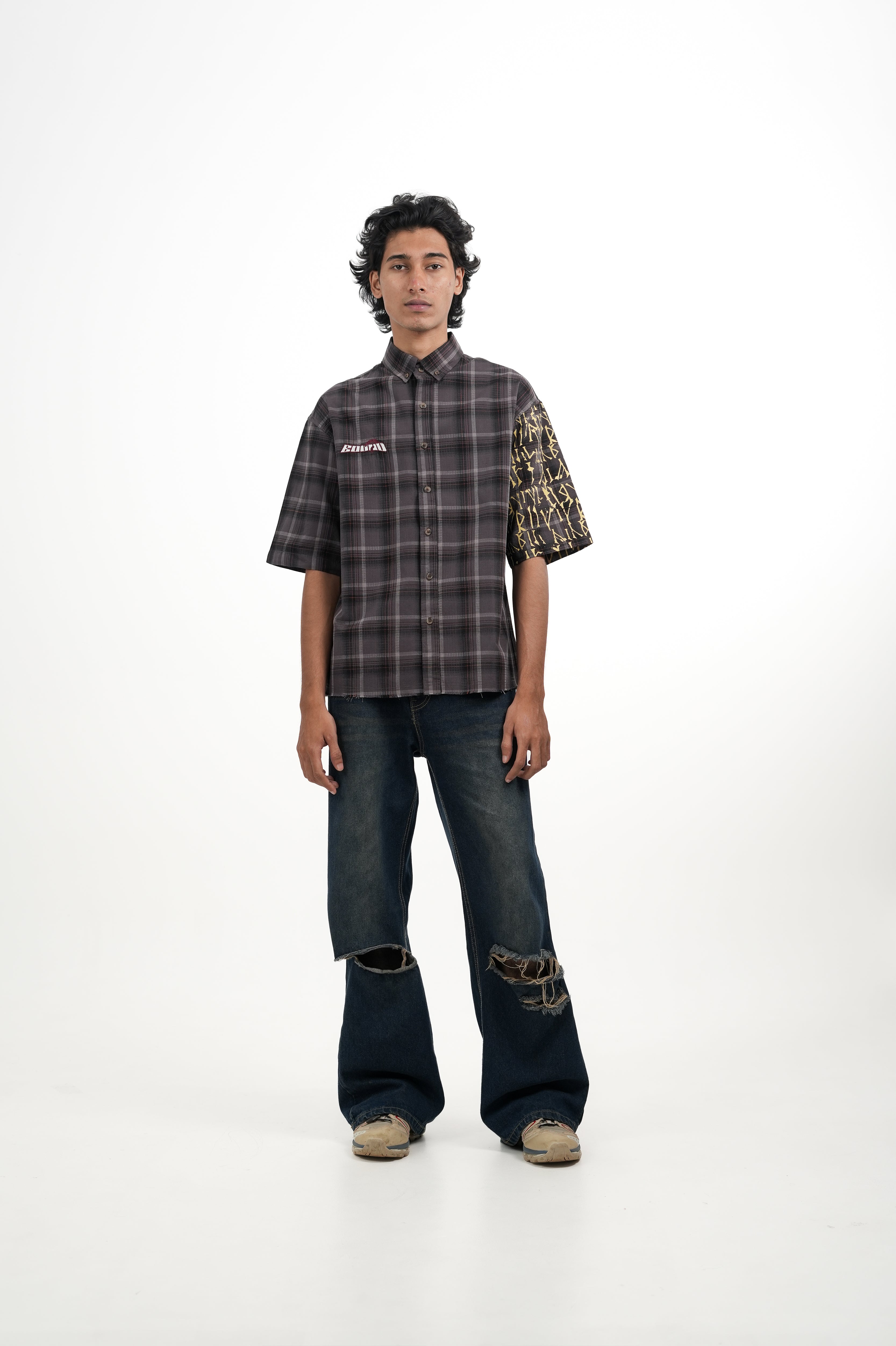 PORTSIDE 13 – Charcoal Cotton Oversized Shirt