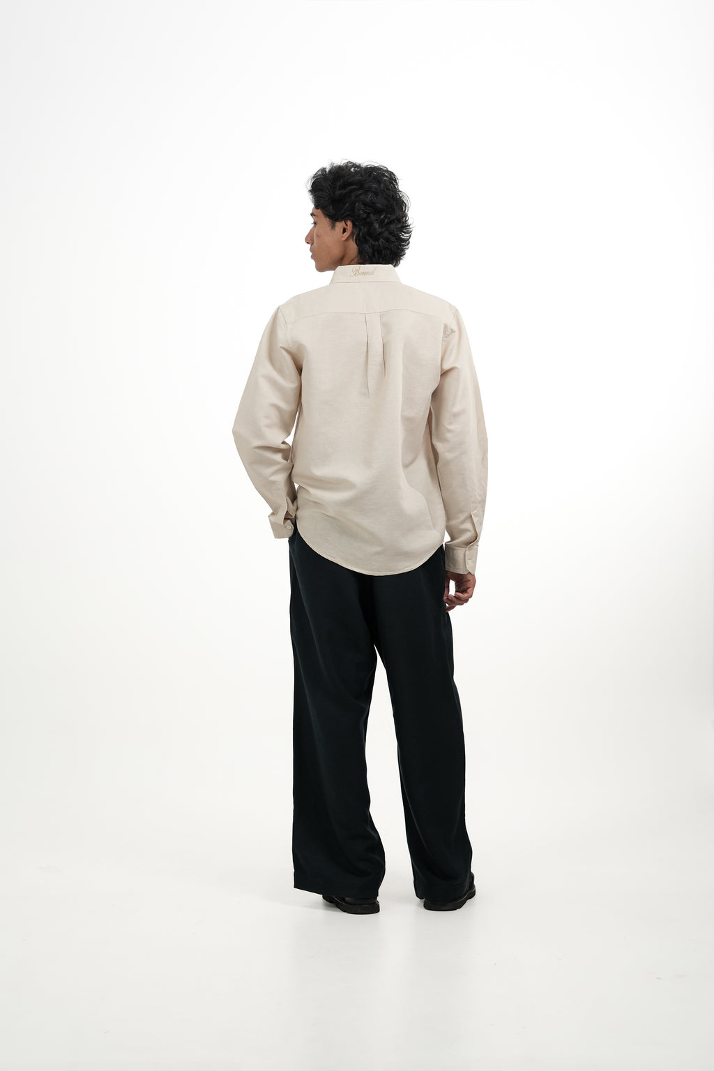 Light Beige Irish Linen-blend Shirt