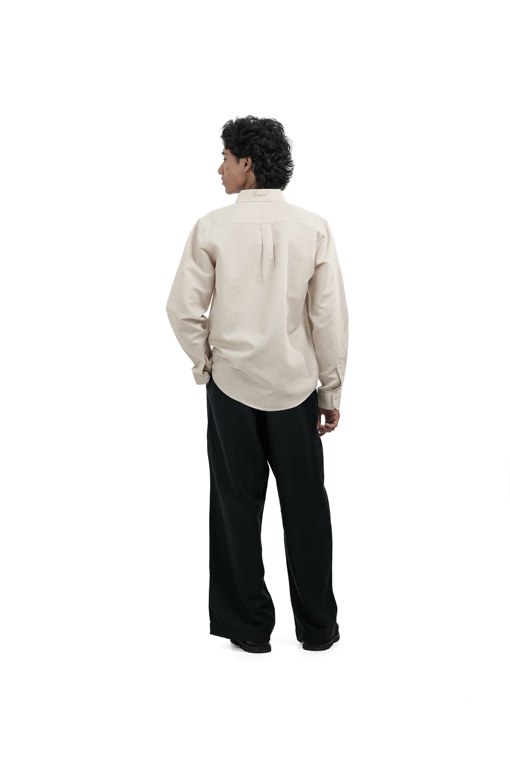 Light Beige Irish Linen-blend Shirt
