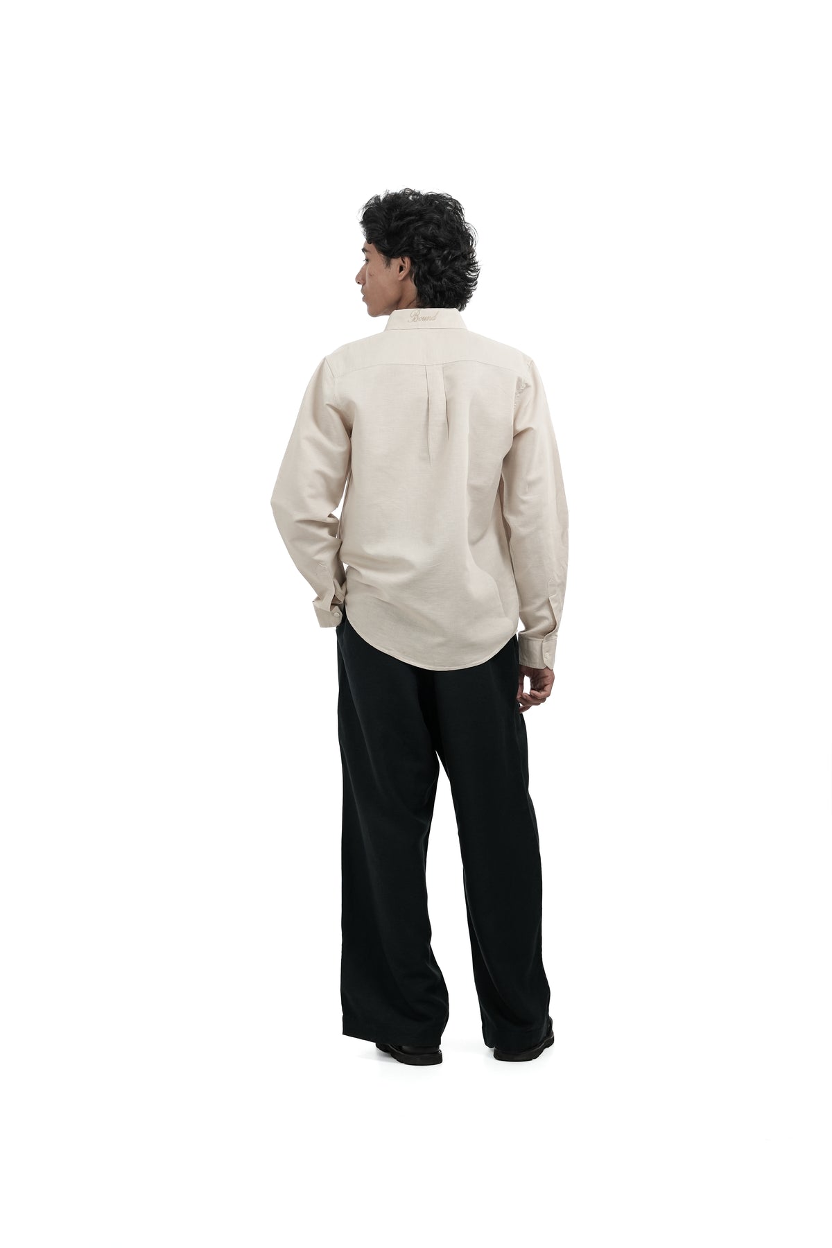 Light Beige Irish Linen-blend Shirt