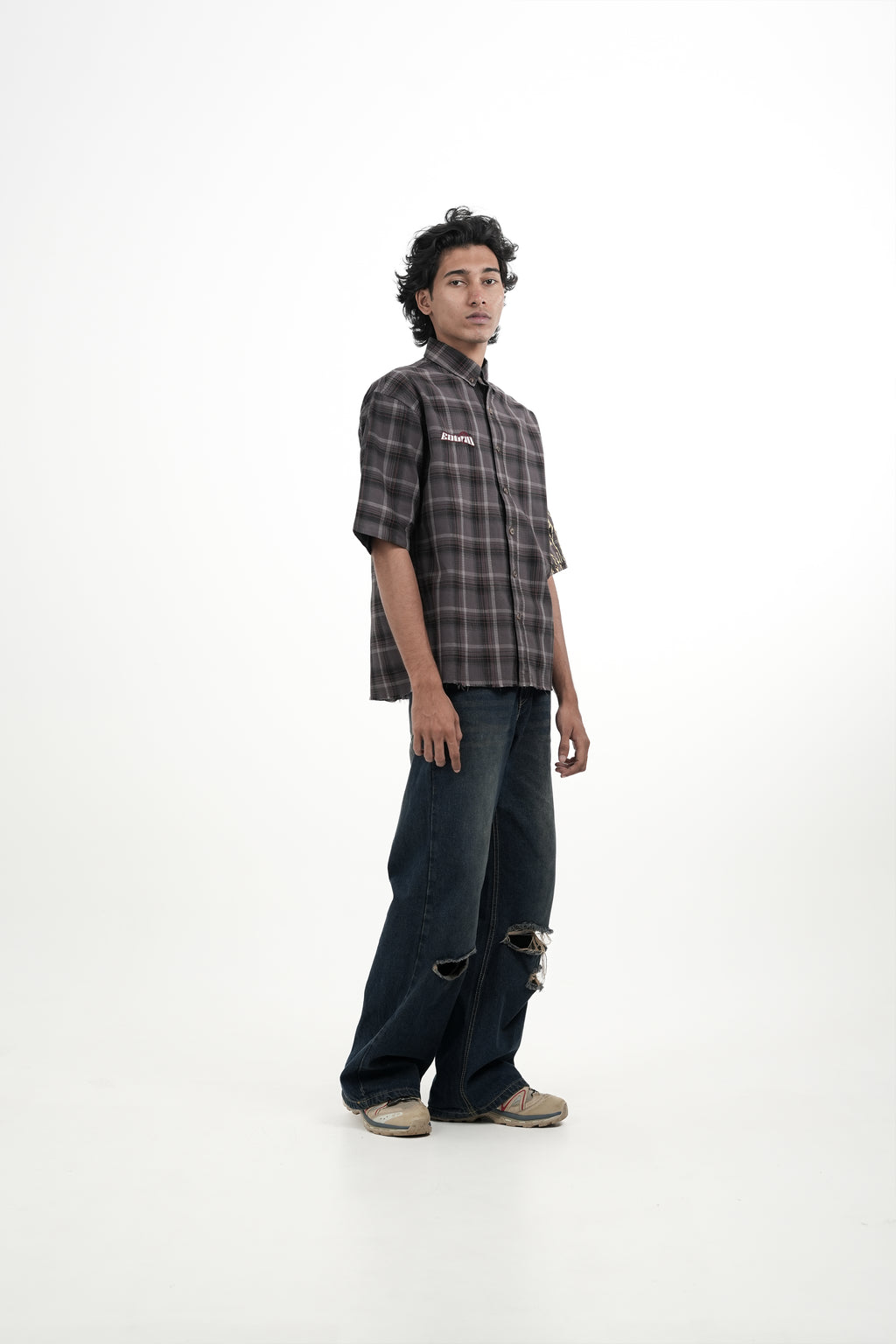 PORTSIDE 13 – Charcoal Cotton Oversized Shirt