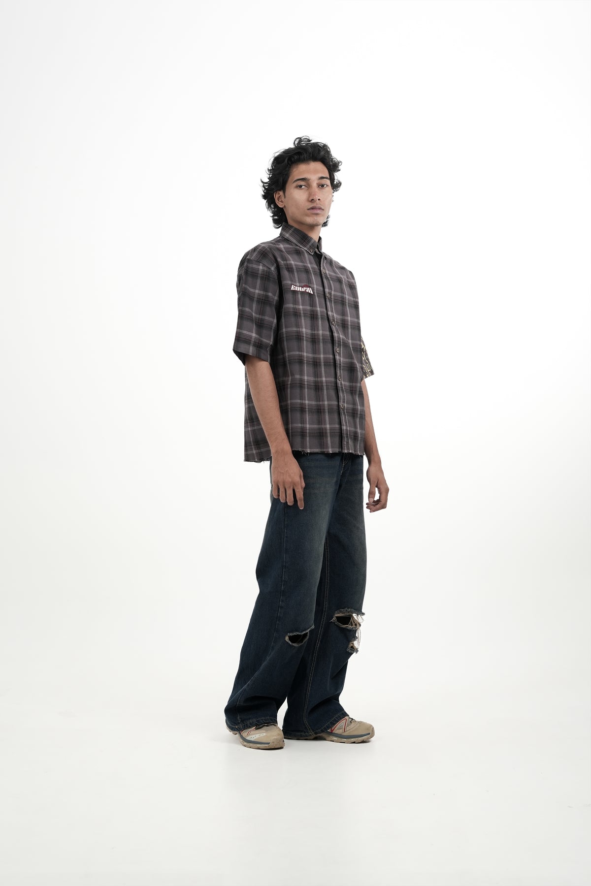PORTSIDE 13 – Charcoal Cotton Oversized Shirt