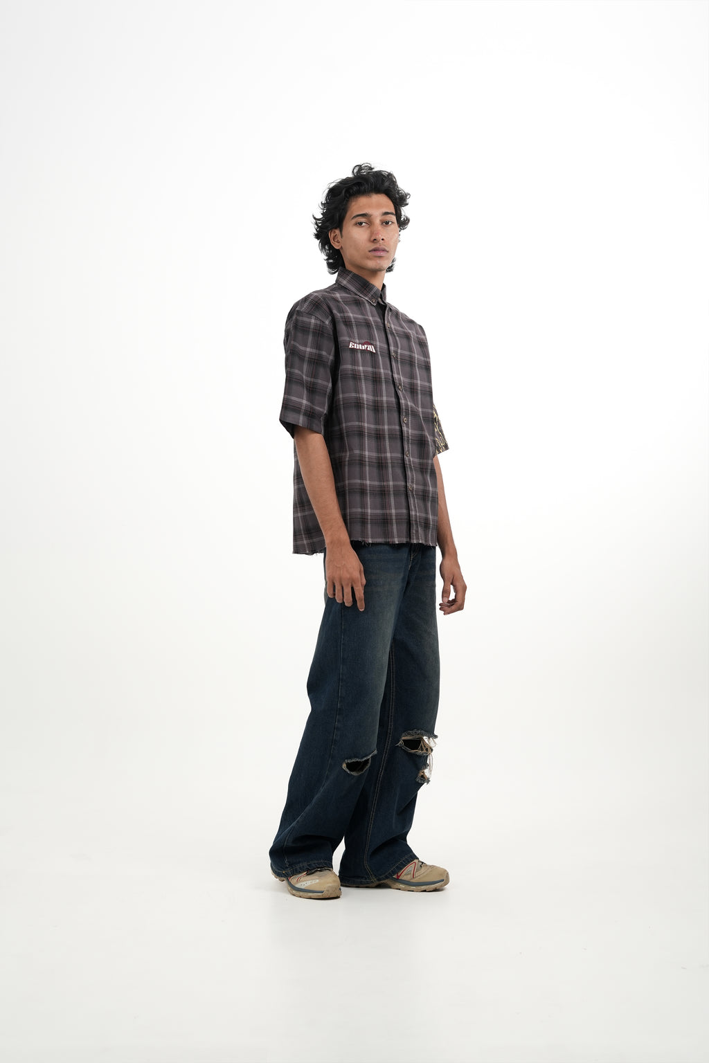 PORTSIDE 13 – Charcoal Cotton Oversized Shirt