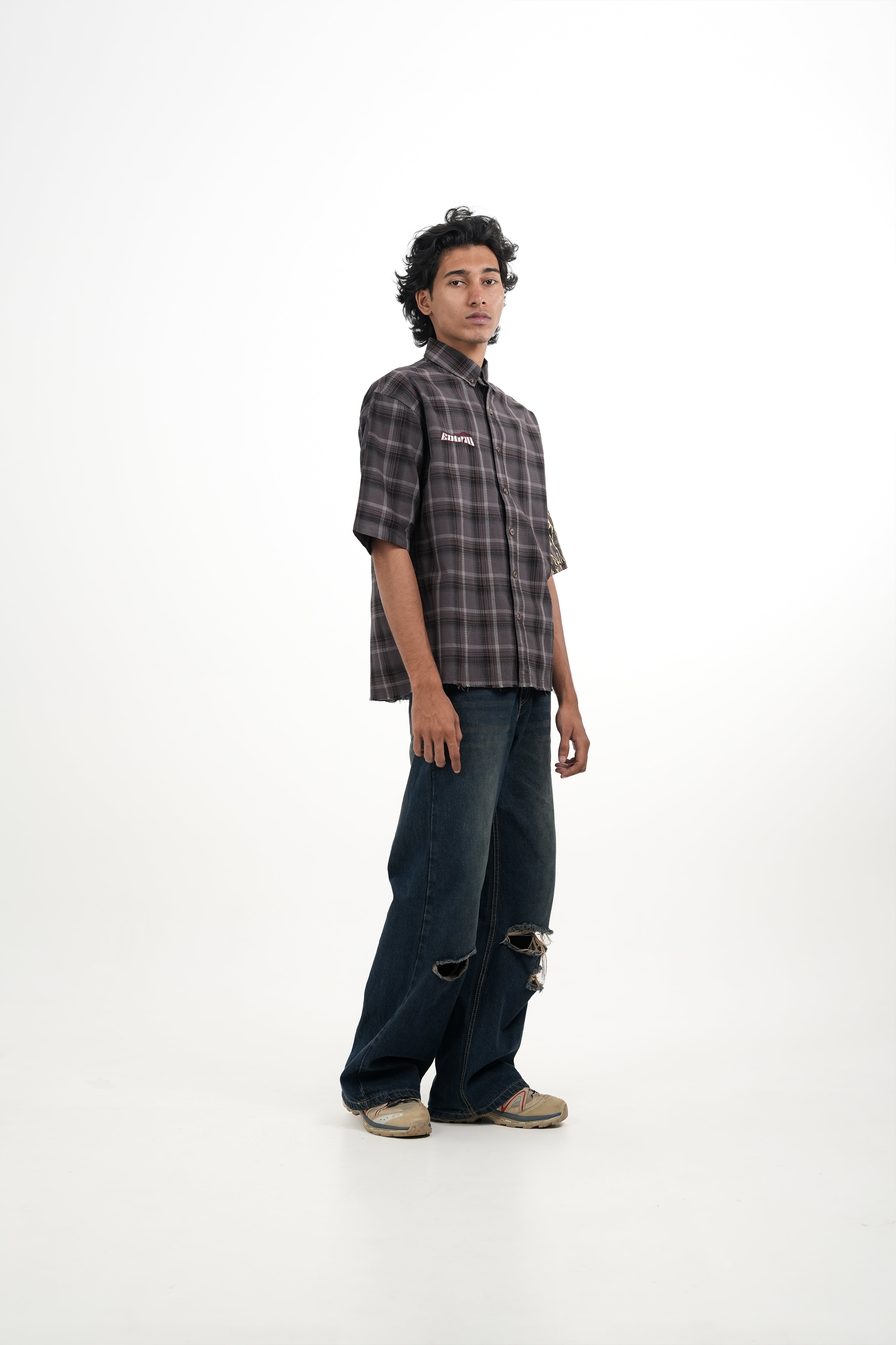 PORTSIDE 13 – Charcoal Cotton Oversized Shirt
